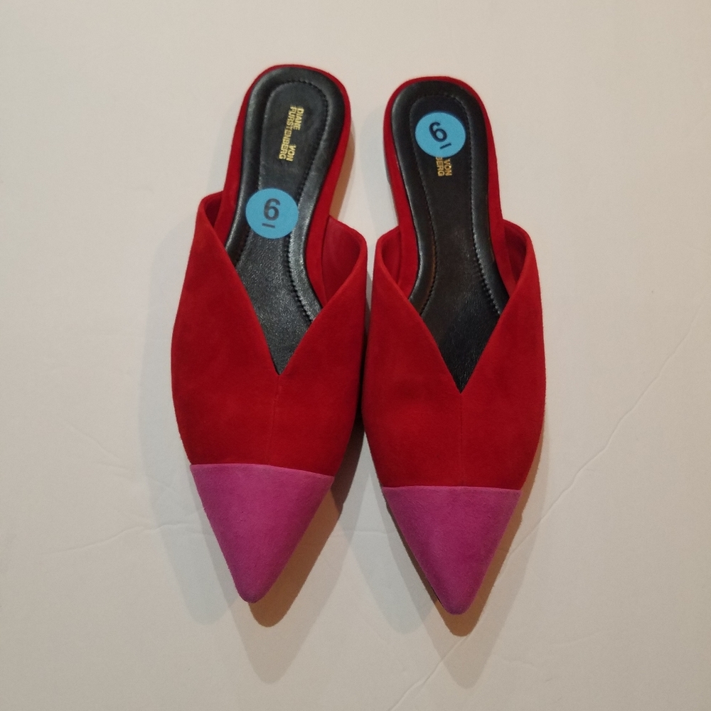 NEW Diane Von Furstenberg Paula Honey Calf Suede